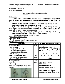 Giáo án Thể dục Lớp 8 - Tiết 57+58 - Năm học 2010-2011