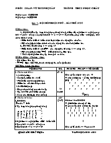 Giáo án Thể dục Lớp 8 - Tiết 7+8 - Năm học 2010-2011