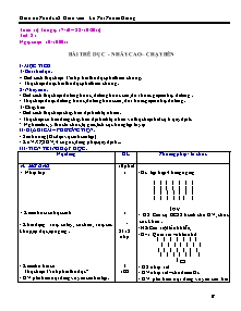 Giáo án Thể dục Lớp 8 - Tuần 11 - Năm học 2011-2012