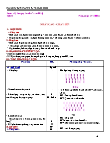 Giáo án Thể dục Lớp 8 - Tuần 13 - Năm học 2011-2012