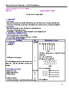 Giáo án Thể dục Lớp 8 - Tuần 15 - Năm học 2011-2012