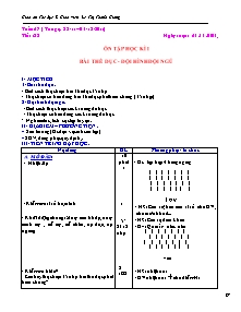 Giáo án Thể dục Lớp 8 - Tuần 17 - Năm học 2011-2012