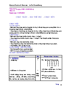 Giáo án Thể dục Lớp 8 - Tuần 7 - Năm học 2011-2012