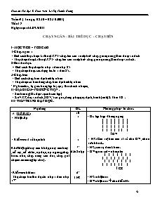 Giáo án Thể dục Lớp 8 - Tuần 9 - Năm học 2011-2012