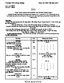 Giáo án Thể dục Lớp 9 - Chương trình học cả năm - Năm học 2010-2011