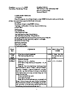 Giáo án Thể dục Lớp 9 - Chương trình học kì 1 - Trần Quang Thuận