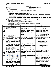 Giáo án Thể dục Lớp 9 - Chương trình học kì 2 - Bản đẹp 4 cột