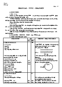 Giáo án Thể dục Lớp 9 - Chương trình học kì II (Chuẩn kiến thức)