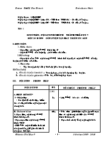 Giáo án Thể dục Lớp 9 - Tiết 1 đến 28 - Năm học 2009-2010 - Trần Xuân Minh