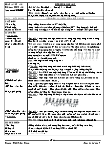 Giáo án Thể dục Lớp 9 - Tiết 11: Bài thể dục - Chạy nhanh