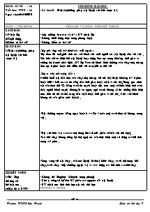 Giáo án Thể dục Lớp 9 - Tiết 16 - Năm học 2010-2011