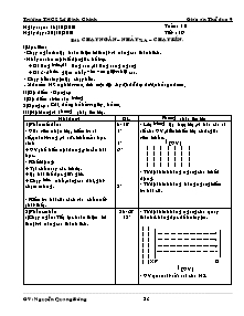 Giáo án Thể dục Lớp 9 - Tiết 19 đến 60 - Năm học 2010-2011 - Nguyễn Quang Đông