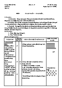 Giáo án Thể dục Lớp 9 - Tiết 19 - Năm học 2009-2010