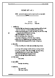 Giáo án Thể dục Lớp 9 - Tiết 3+4: Đội hình đội ngũ; Chạy ngắn; Chạy bền - Năm học 2012-2013