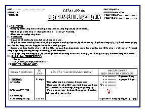 Giáo án Thể dục Lớp 9 - Tiết 6: Chạy ngắn - Bài thể dục - Chạy bền