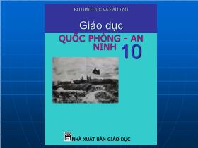 Bài giảng Giáo dục quốc phòng Lớp 10 - Bài 5: Thường thức phòng tránh một số loại bom đạn và thiên tai - Hồ Cảnh Thuận