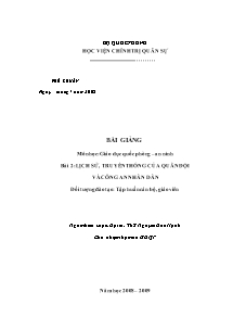 Giáo án Giáo dục quốc phòng Lớp 10 - Bài 2: Lịch sử, truyền thống của quân đội - Nguyễn Đức Hạnh