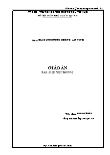 Giáo án Giáo dục Quốc phòng Lớp 12 - Đội hình đội ngũ - Năm học 2009-2010 - Phan Sĩ Giáp