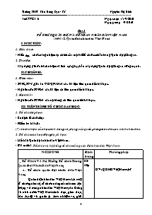 Giáo án Giáo dục quốc phòng Lớp 12 - Tiết 6, Bài 3: Tổ chức quân đội và công an nhân dân Việt Nam - Năm học 2010-2011