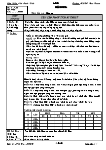 Giáo án môn Thể dục Khối 11 - Tiết 11 - Năm học 2009-2010