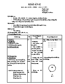 Giáo án môn Thể dục Khối 12 - Tiết 42: Đá cầu - TTTC - Chạy bền - Năm học 2009-2010