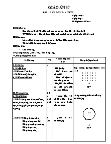 Giáo án môn Thể dục Khối 12 - Tiết 57: Cầu lông - TTTC