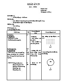 Giáo án môn Thể dục Khối 12 - Tiết 59: TTTC