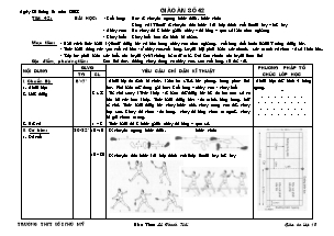 Giáo án môn Thể dục Lớp 10 - Tiết 42 - Bản đẹp 3 cột