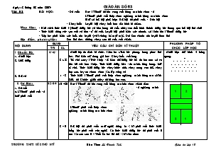 Giáo án môn Thể dục Lớp 10 - Tiết 53 - Bản đẹp 3 cột