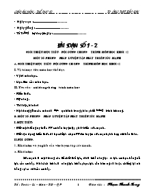 Giáo án môn Thể dục Lớp 12 - Chương trình học kì 1 - Năm học 2010-2011