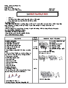 Giáo án môn Thể dục Lớp 12 - Tiết 25 đến Tiết 32, Bài 11: Nhảy xa - Chạy bền - Trần Văn Phương