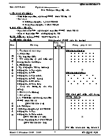 Giáo án mônThể dục 12 - Tiết 1 đến Tiết 38