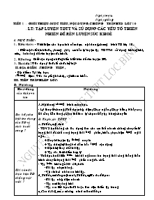 Giáo án Thể dục Khối 10 - Chương trình cả năm (Chuẩn kiến thức)