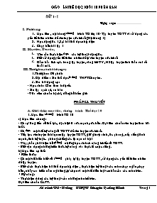 Giáo án Thể dục Khối 10 - Tiết 1+2 (Chuẩn kiến thức)