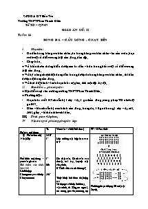 Giáo án Thể dục Khối 10 - Tiết 22 - Năm học 2010-2011 - Phan Quốc Hùng