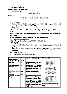 Giáo án Thể dục Khối 10 - Tiết 26: Bóng đá - Cầu lông - Chạy bền - Năm học 2010-2011 - Phan Quốc Hùng