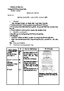 Giáo án Thể dục Khối 10 - Tiết 39: Bóng chuyền; Đá cầu; Chạy bền - Năm học 2010-2011 - Phan Quốc Hùng