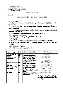 Giáo án Thể dục Khối 10 - Tiết 40: Bóng chuyền; Đá cầu; Chạy bền - Năm học 2010-2011 - Phan Quốc Hùng