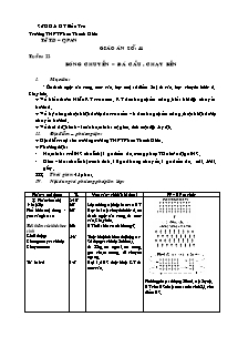 Giáo án Thể dục Khối 10 - Tiết 41: Bóng chuyền; Đá cầu; Chạy bền - Năm học 2010-2011 - Phan Quốc Hùng