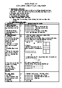 Giáo án Thể dục Khối 10 - Tiết 41: Cầu lông; Nhảy cao; Chạy bền