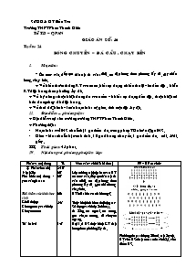 Giáo án Thể dục Khối 10 - Tiết 46: Bóng chuyền; Đá cầu; Chạy bền - Năm học 2010-2011 - Phan Quốc Hùng