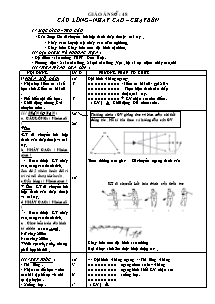 Giáo án Thể dục Khối 10 - Tiết 48: Cầu lông; Nhảy cao; Chạy bền