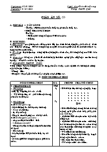 Giáo án Thể dục Khối 10 - Tiết 53 - Năm học 2013-2014 - Châu Đức Quang