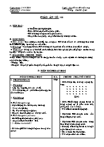 Giáo án Thể dục Khối 10 - Tiết 66 - Năm học 2013-2014 - Châu Đức Quang