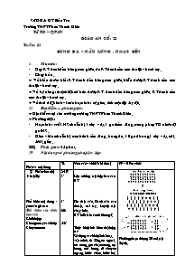 Giáo án Thể dục Khối 10 - Tuần 12: Bóng đá - Cầu lông - Chạy bền - Năm học 2010-2011 - Phan Quốc Hùng