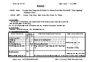 Giáo án Thể dục Khối 11 - Tiết 33 - Võ Trường Giang