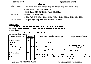 Giáo án Thể dục Khối 11 - Tiết 40 - Võ Trường Giang