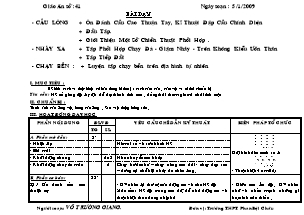 Giáo án Thể dục Khối 11 - Tiết 41 - Võ Trường Giang