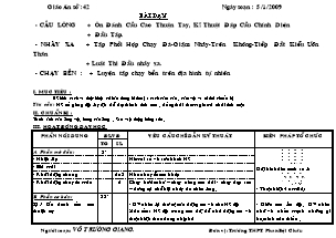 Giáo án Thể dục Khối 11 - Tiết 42 - Võ Trường Giang