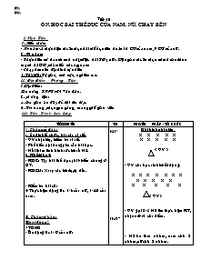 Giáo án Thể dục Khối 12 - Tiết 10: Ôn, học bài thể dục của nam, nữ, chạy bền - Năm học 2010-2011